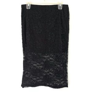☘️5 for $25☘️ Rainbow Pencil Skirt Lace Half Lined Black XLarge